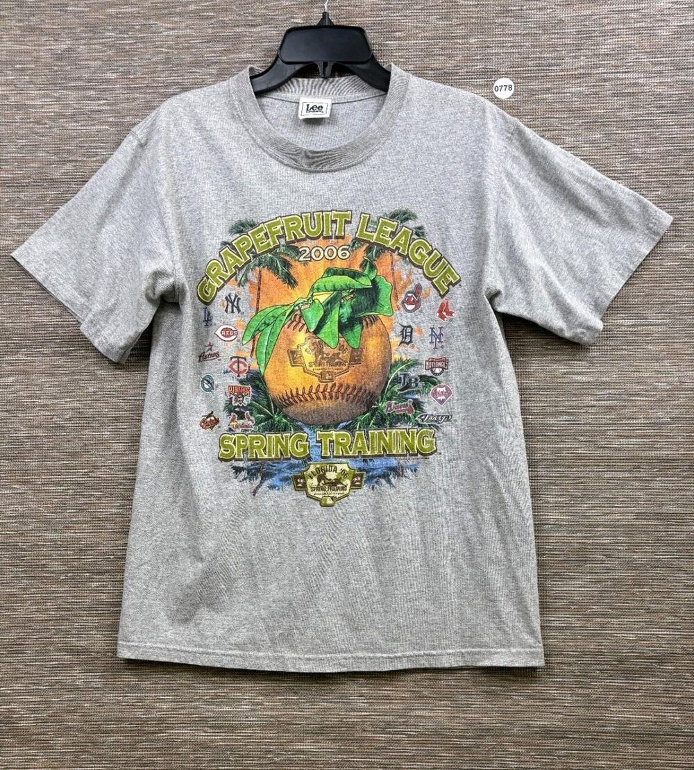 Lee 2006 Grapefruit League Spring Training Baseball T-Shirt Size L Gray